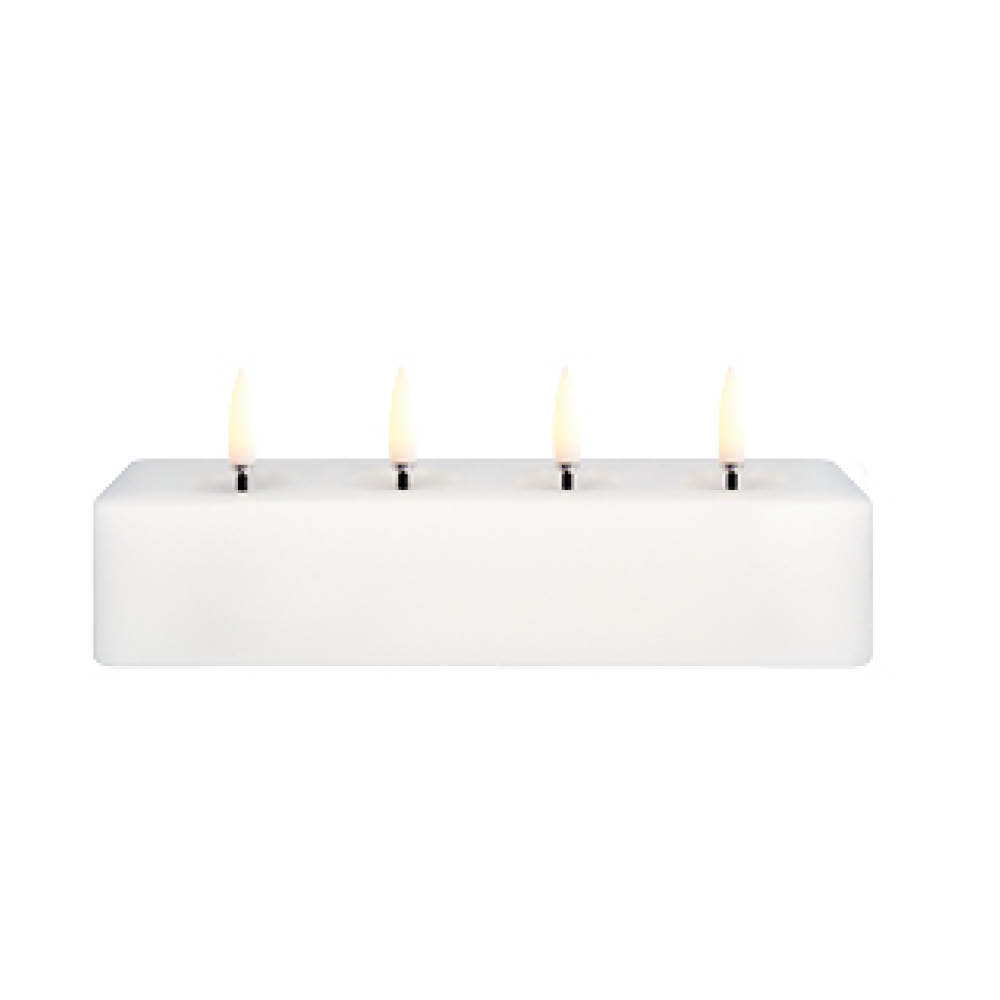 Uyuni LED Block Candle - Nordic White