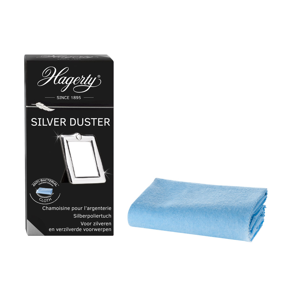 HAGERTY Silver Duster "Black Line Decoration" 55x36cm