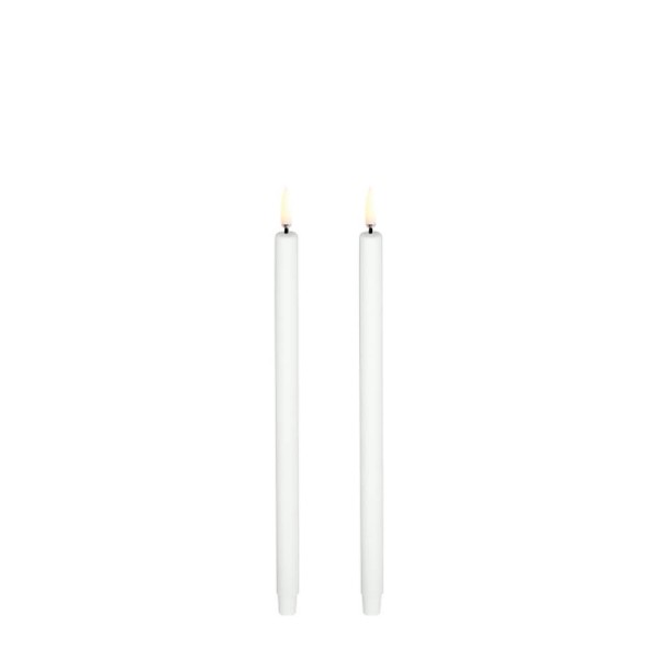 Uyuni LED Mini Taper Candle 2-Pac - Nordic White