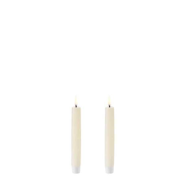 Uyuni LED Candle 2-Pack Ivory "Taper" - 2,3 x 15 cm