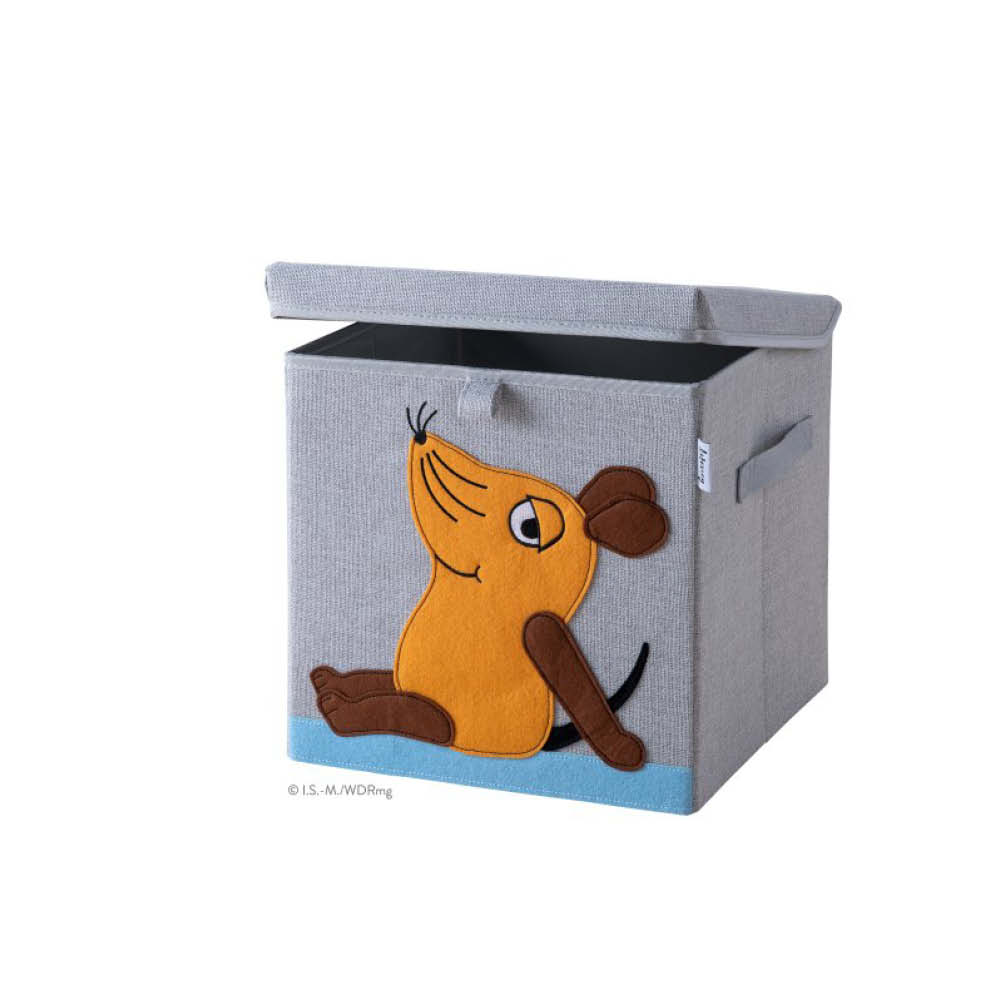 Fackelmann Aufbewahrungsbox mit Deckel "Sendung mit der Maus" - Die Maus sitzend