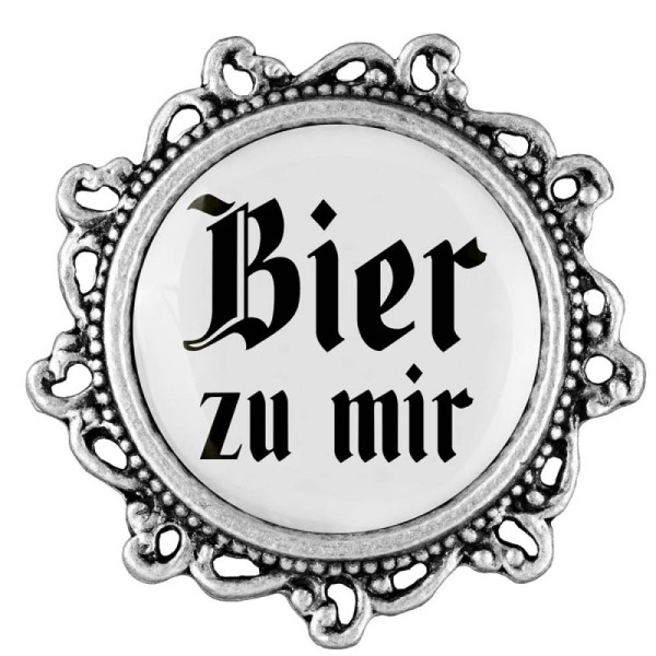 Gaudiknopf Bier zu mir - Anstecker "Klassiker - verziert"
