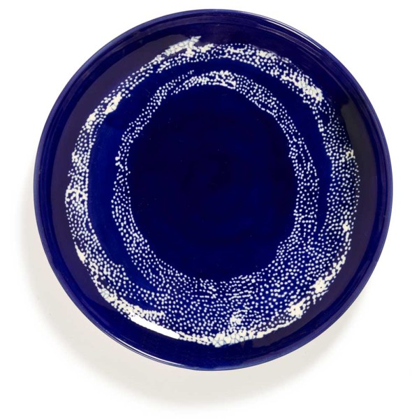 Serax Teller White Feast "Lapis Lazuli Swirl Dots" 26,5 cm 
