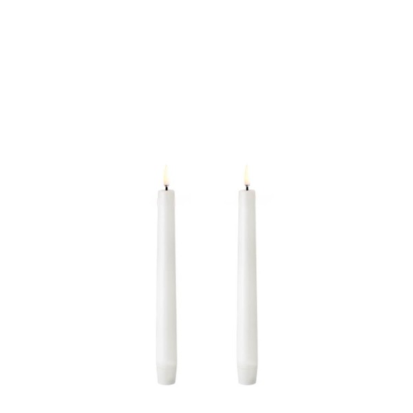 Uyuni LED Candle 2-Pack Nordic White "Taper" - 2,3 x 20cm 