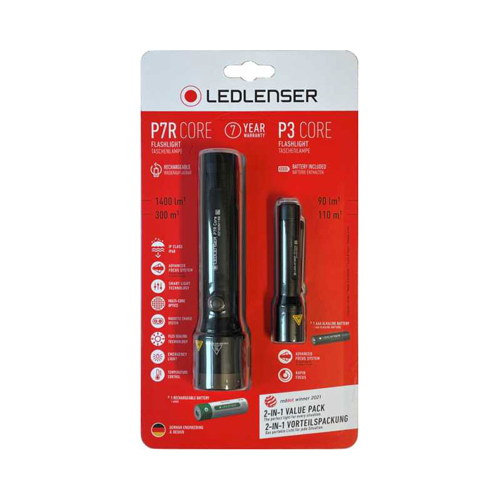 LED LENSER Taschenlampen-Set P7R Core & P3 Core
